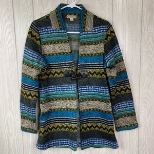 Energe Long Sleeve Geometric Print Cardigan Size M
